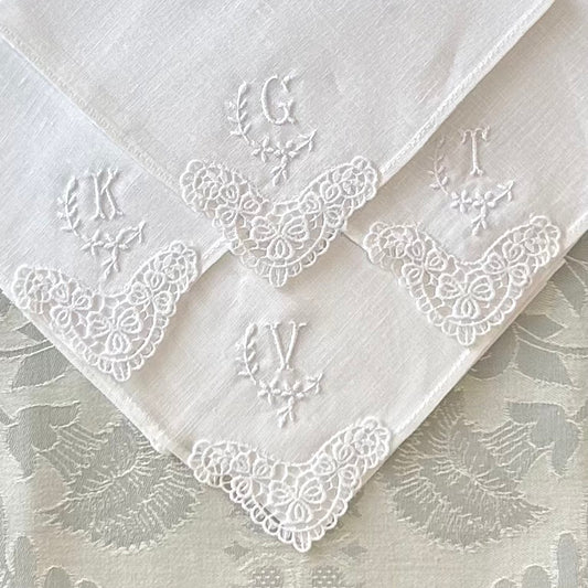 Handkerchief Ladies - Linen Monogram Initials