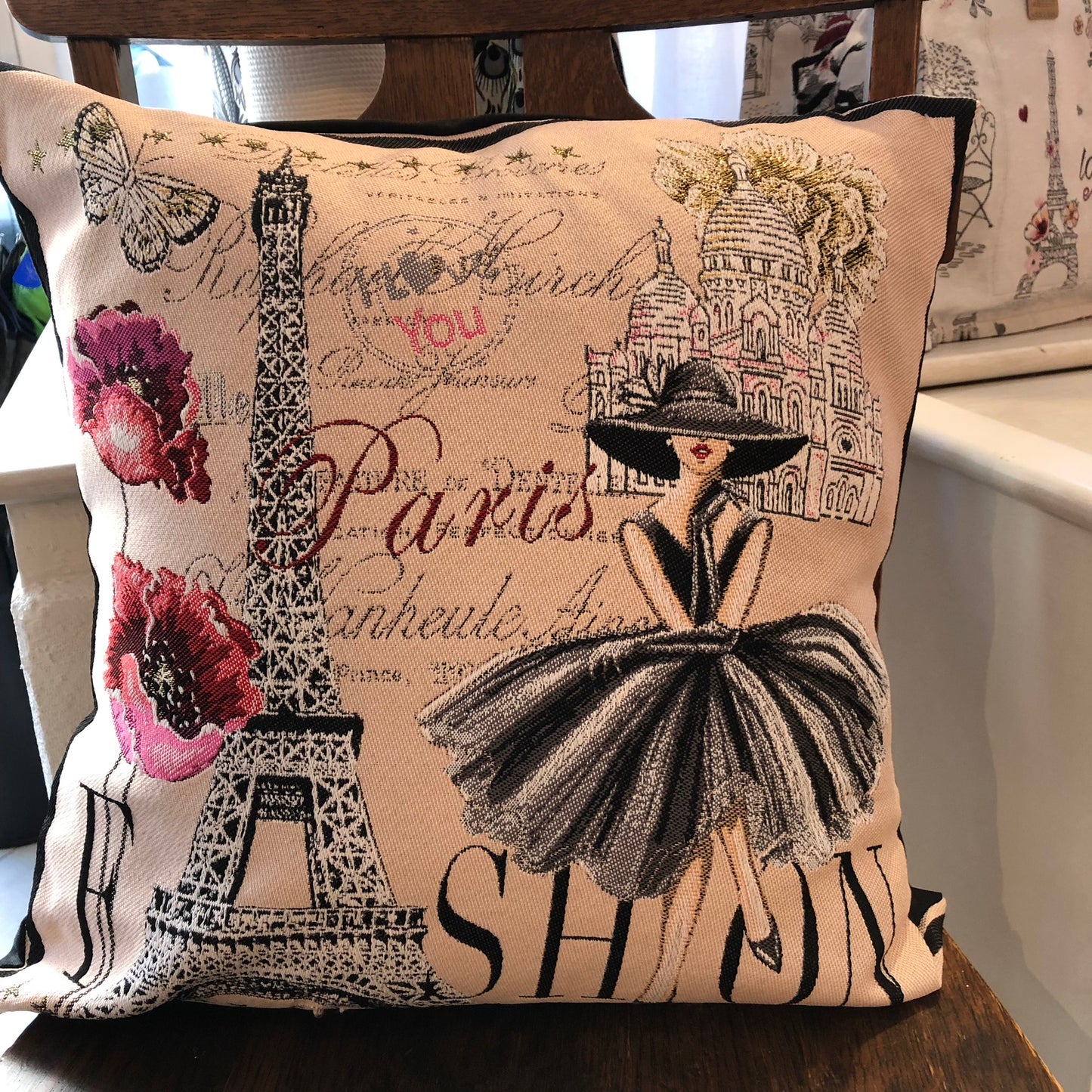 L'Ensoleillade Jacquard Cushion: "Adele"