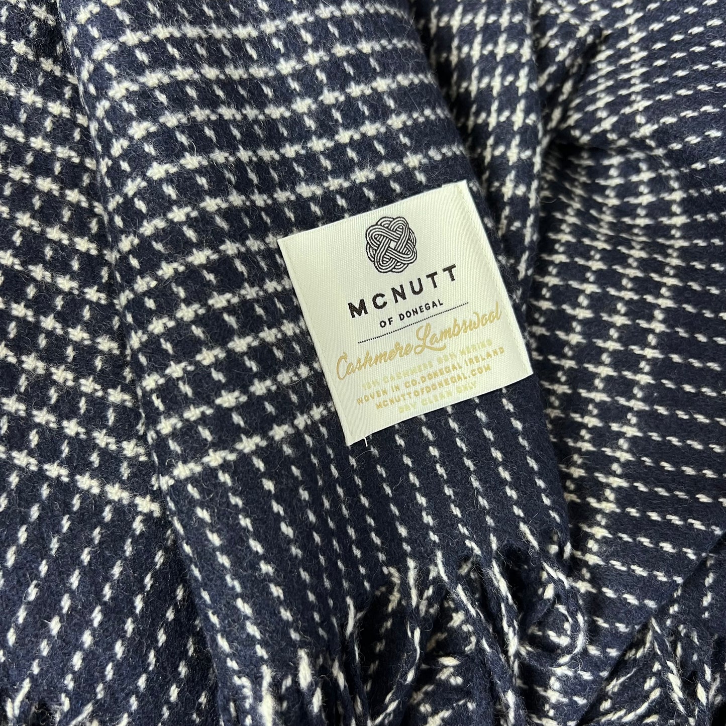 McNutt Cashmere/Merino Wool Throw "Alpine Navy"