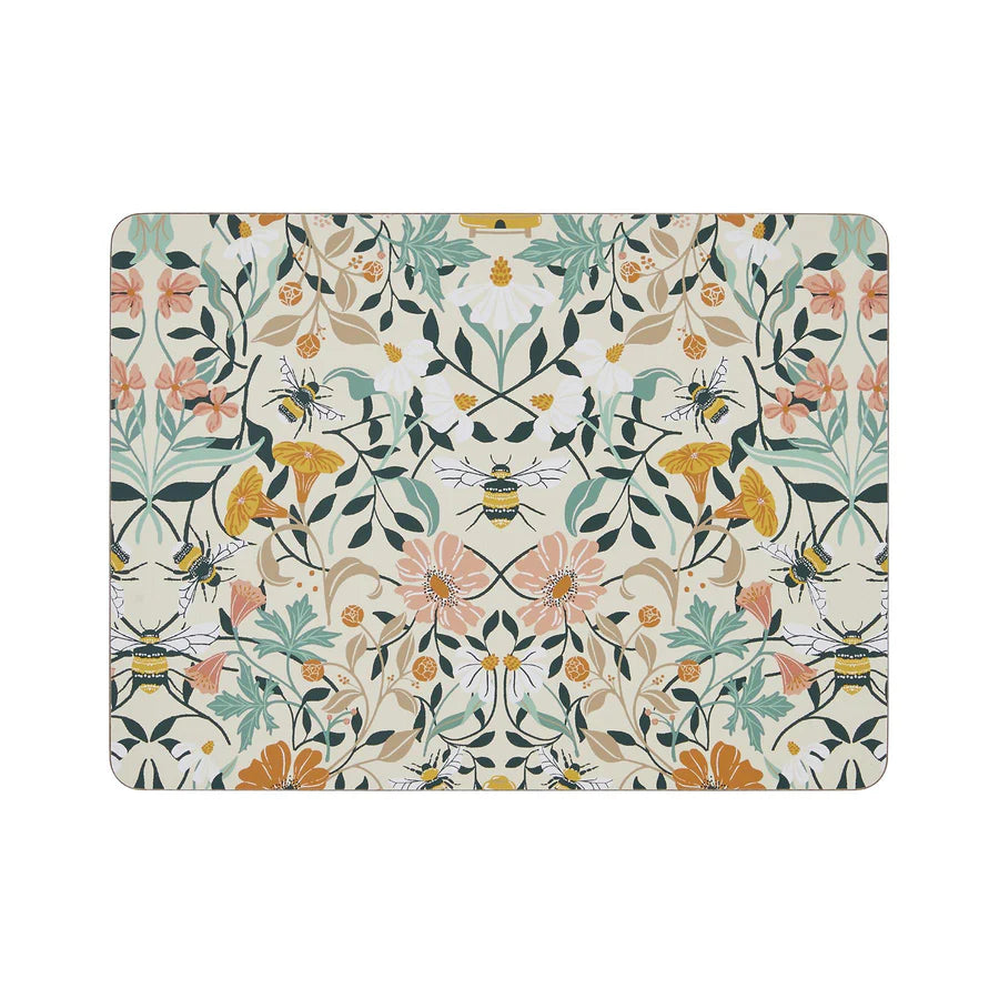 Cork-Backed Placemats "Bee Bloom"