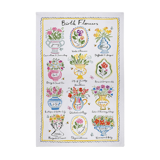 Tea Towel "Birth Flowers"