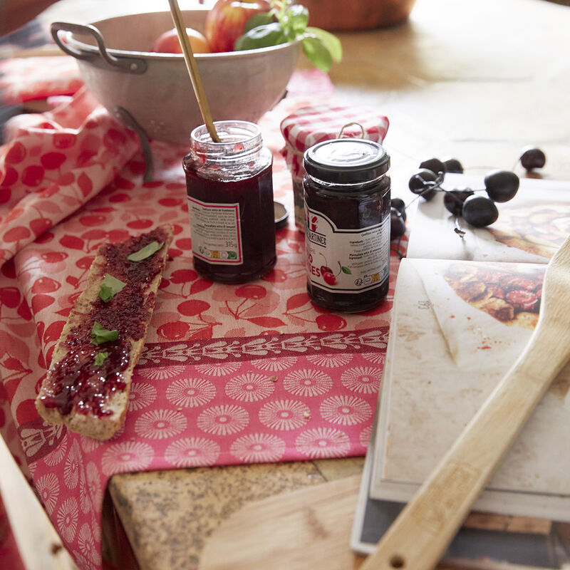 Le Jacquard Français Tea Towel "Cerises" Red