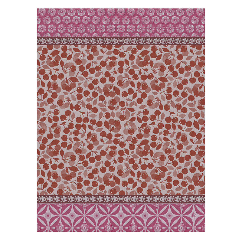 Le Jacquard Français Tea Towel "Cerises" Red