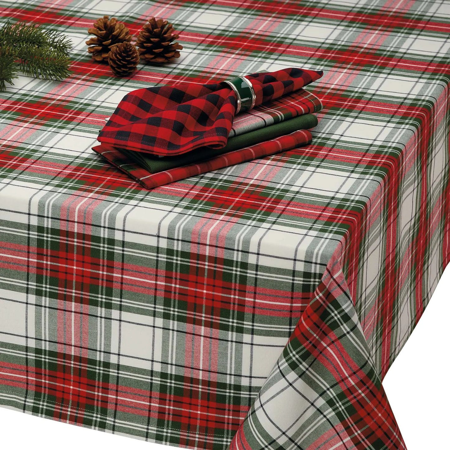 Cotton Tablecloth: "Christmas Plaid"