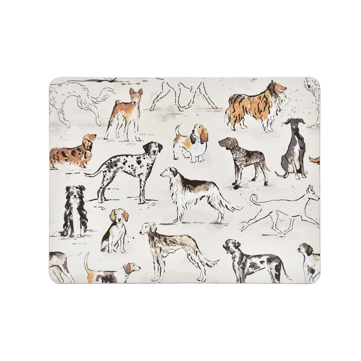 Cork-Backed Placemats "Country Dogs"