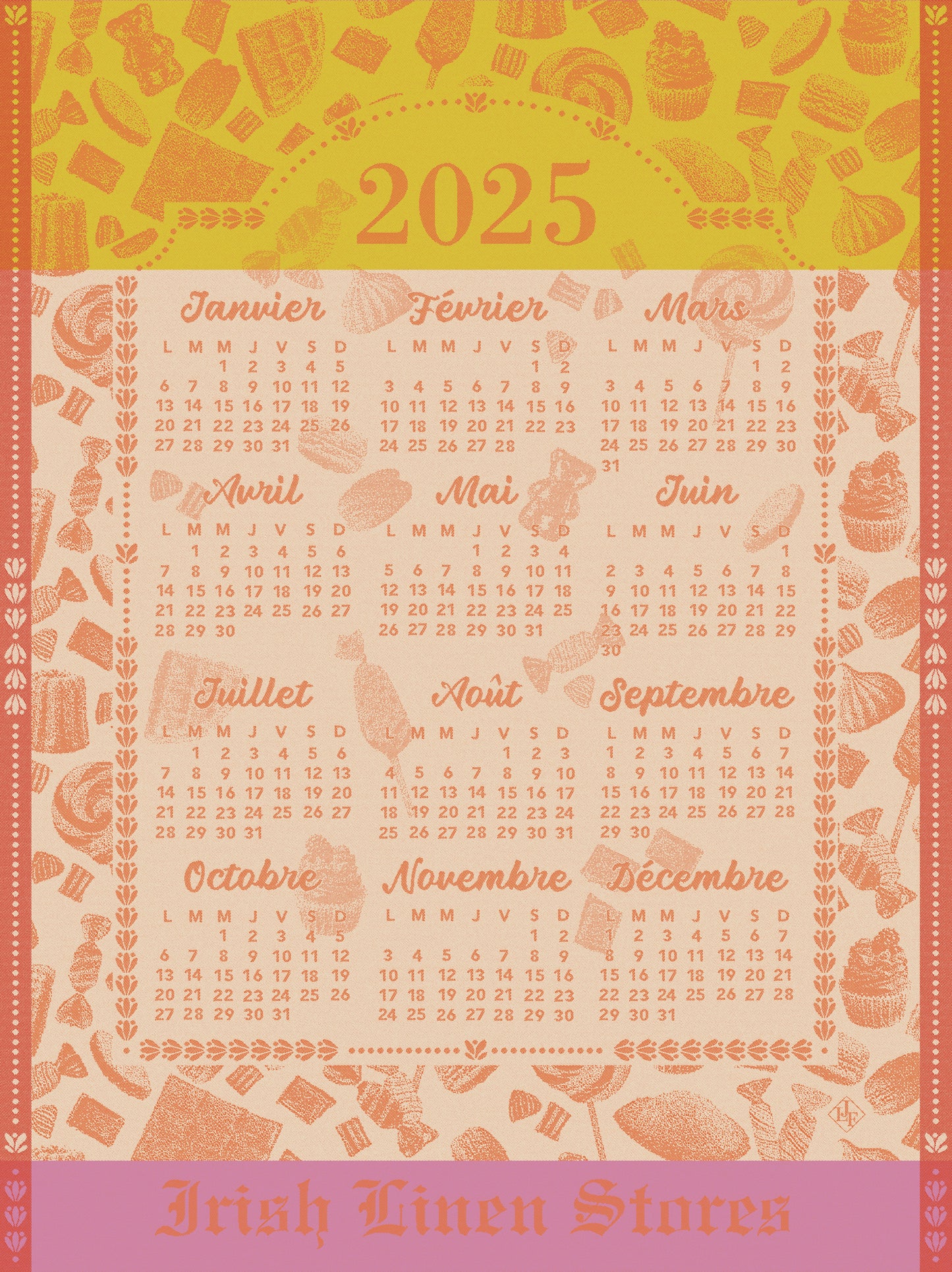 Le Jacquard Français Tea Towel "2026 Calendar"