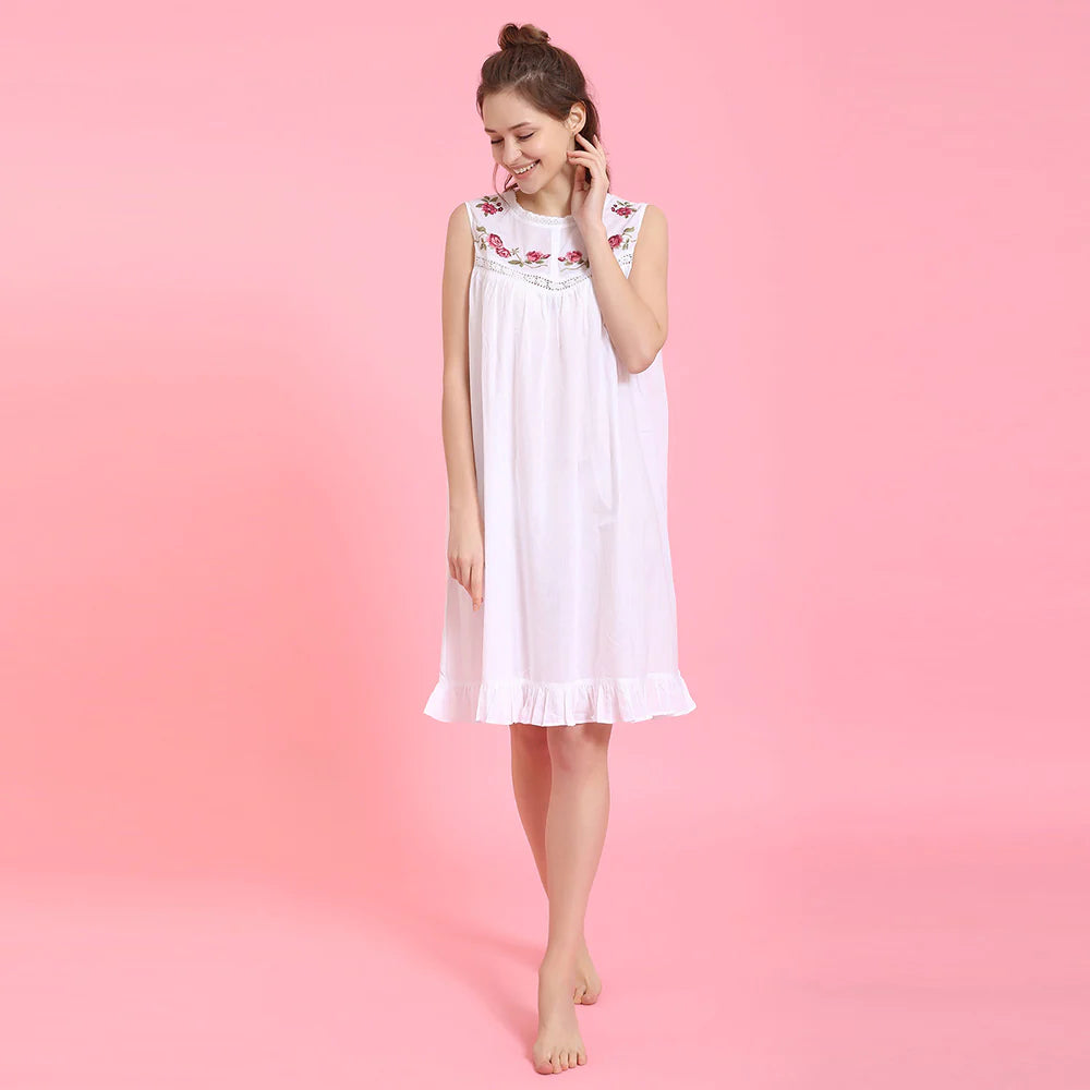 Cotton top gowns sleepwear