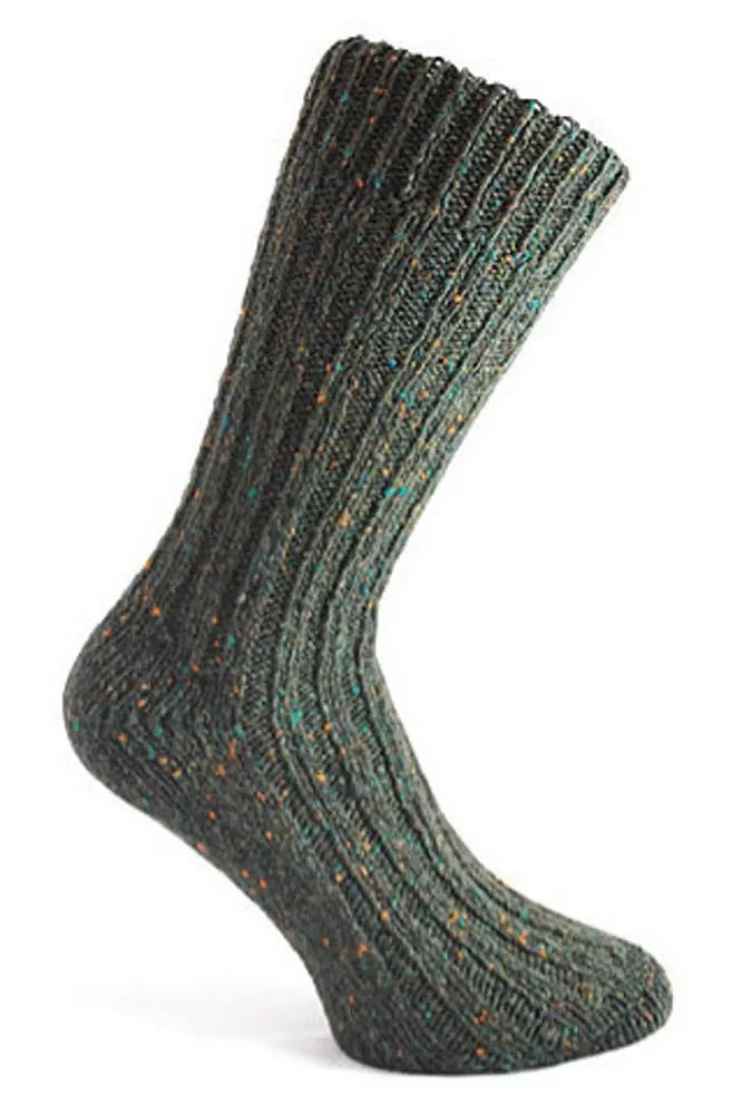 Donegal Irish Wool Socks - Dark Green