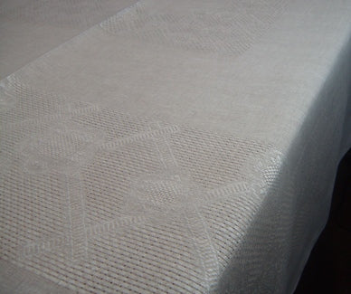 Irish Linen Tablecloth - Etamine (White)