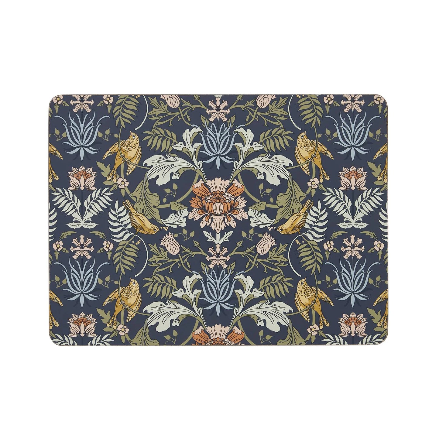Cork-Backed Placemats "Finch & Flower"
