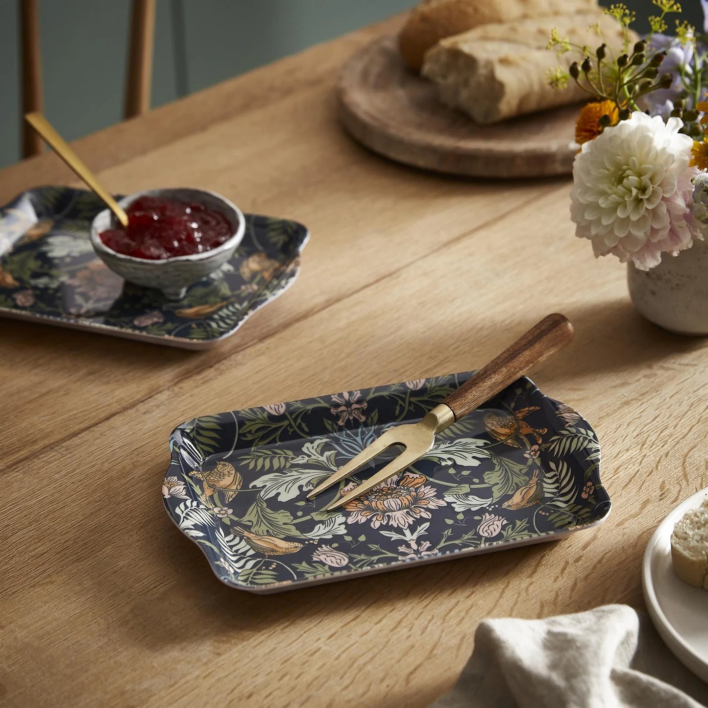 Melamine Tray "Finch & Flower"