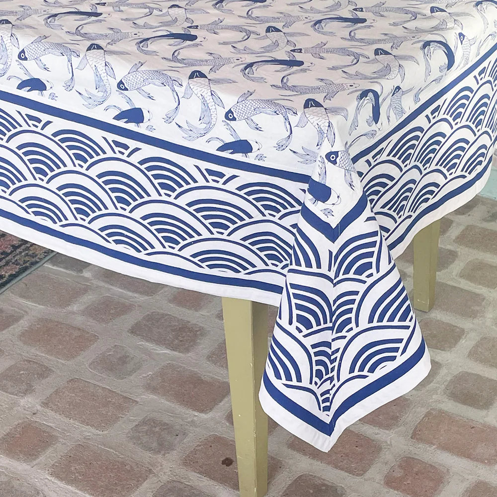 Cotton Tablecloth: "Fish Pond"