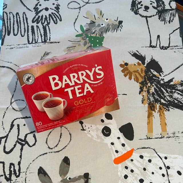 Special Mother's Day Package of Any Cotton Tea Towel plus Barry's Tea Gold Blend (80 tea bags)