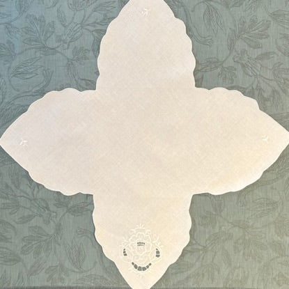 Hot Roll Cover / Bread Wrap - White Cutwork