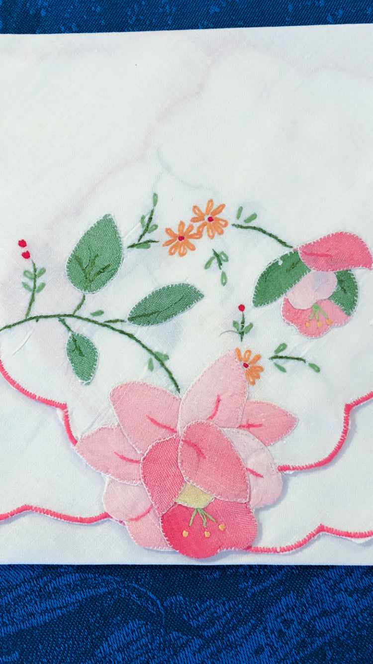 Hot Roll Cover / Bread Wrap - Pink Flowers