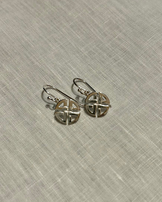 Sterling Silver Celtic Earrings: Celtic Shield Knot