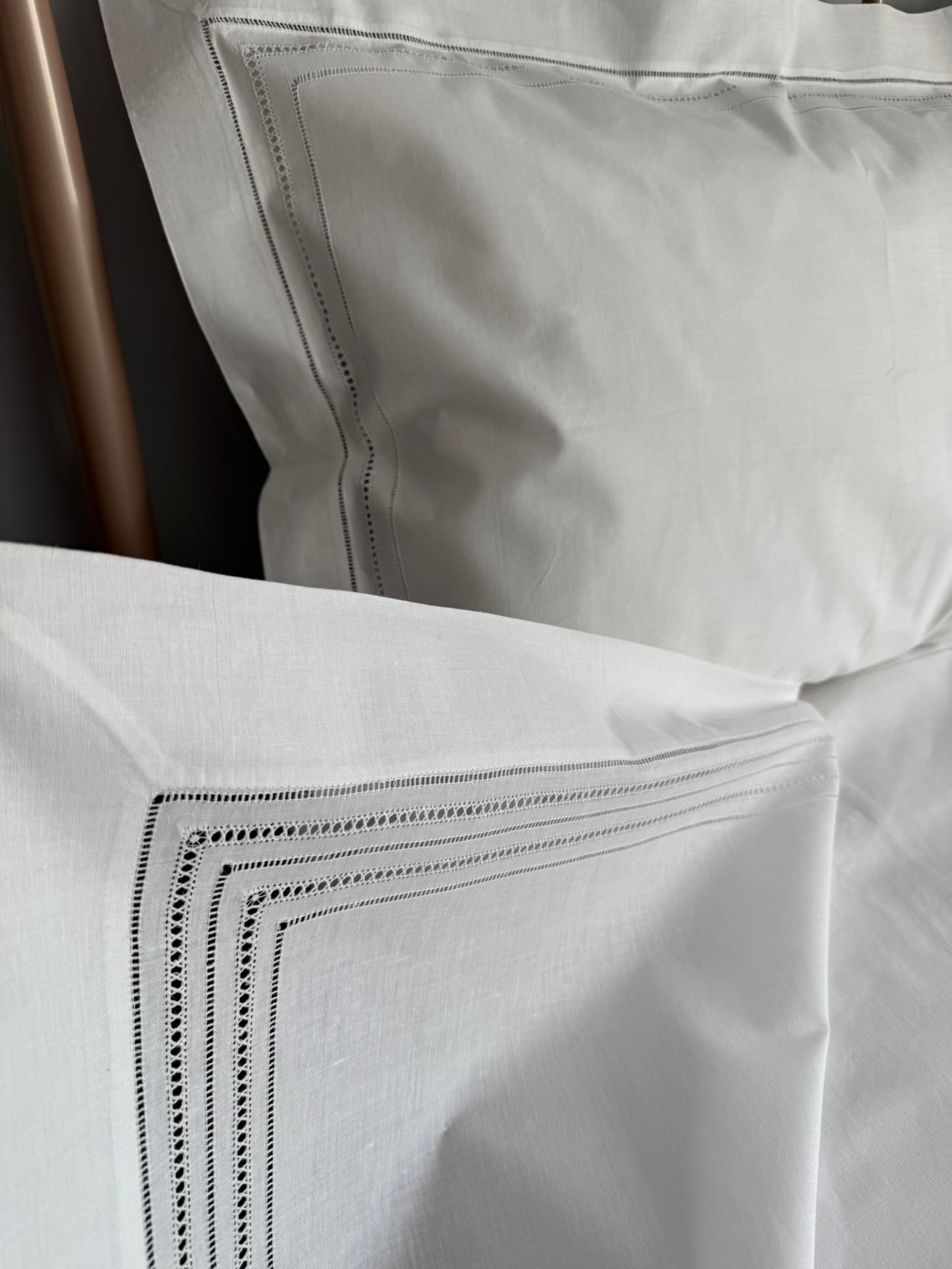 Vintage Luxury Linen Flat Sheets (Set of Two Sheets) - White