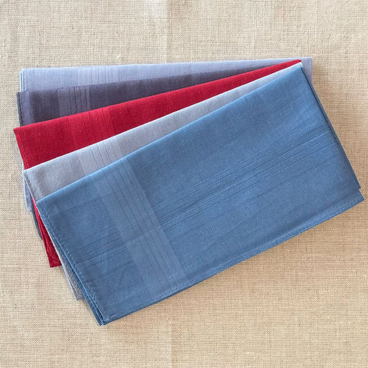 Handkerchief Men's - Dyed Satin Borders