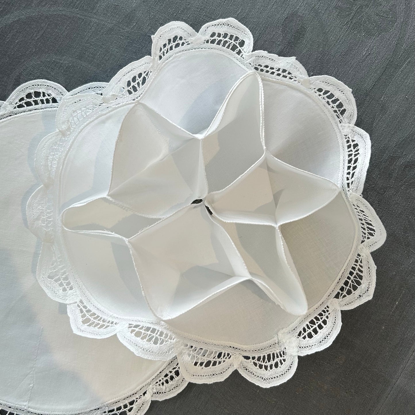 Hot Roll Holder - Battenburg Lace