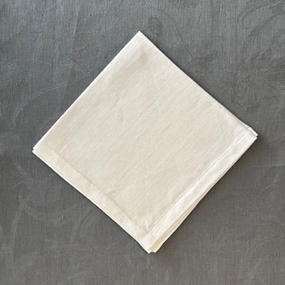 Classic Irish Linen Hemstitch Napkins - White