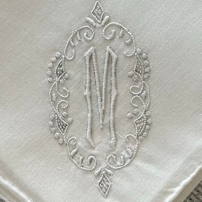 Handkerchief Men's - Cotton Monogram Initials