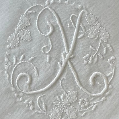 Handkerchief Ladies - Cotton Monogram Initials