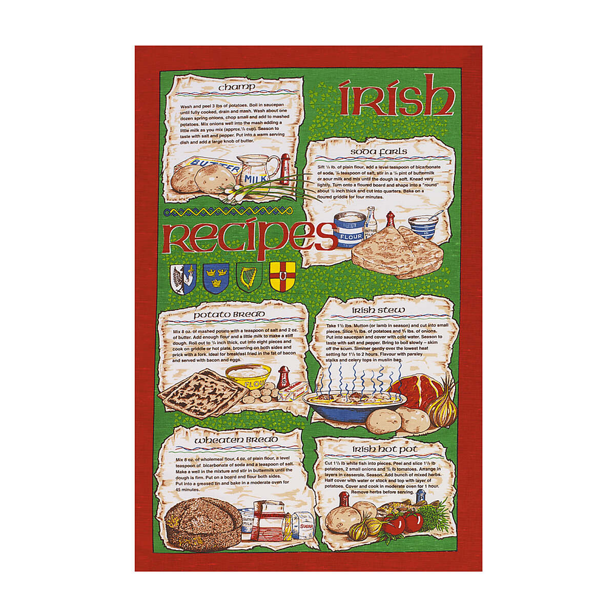 Tea Towel "Irish Recipes"