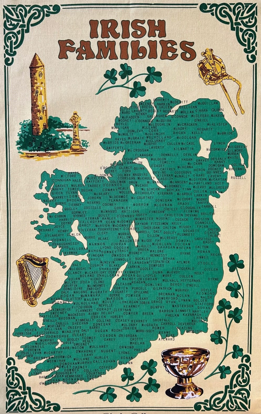 Tea Towel "Irish Families"