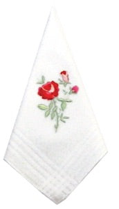 Handkerchief Ladies - Embossed Cotton Rose