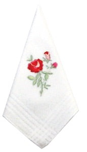 Handkerchief Ladies - Embossed Cotton Rose
