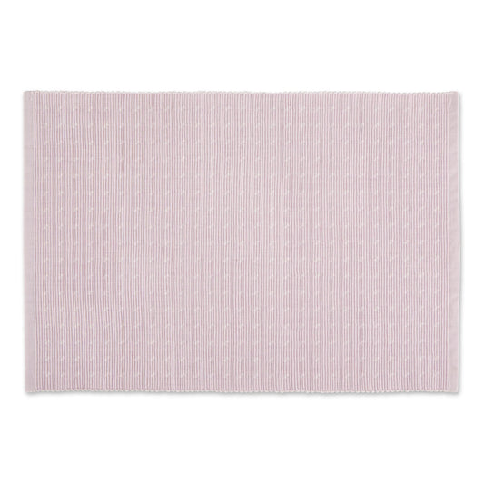 Cotton Ribbed Placemats - Lavender Fog Dobby Dots