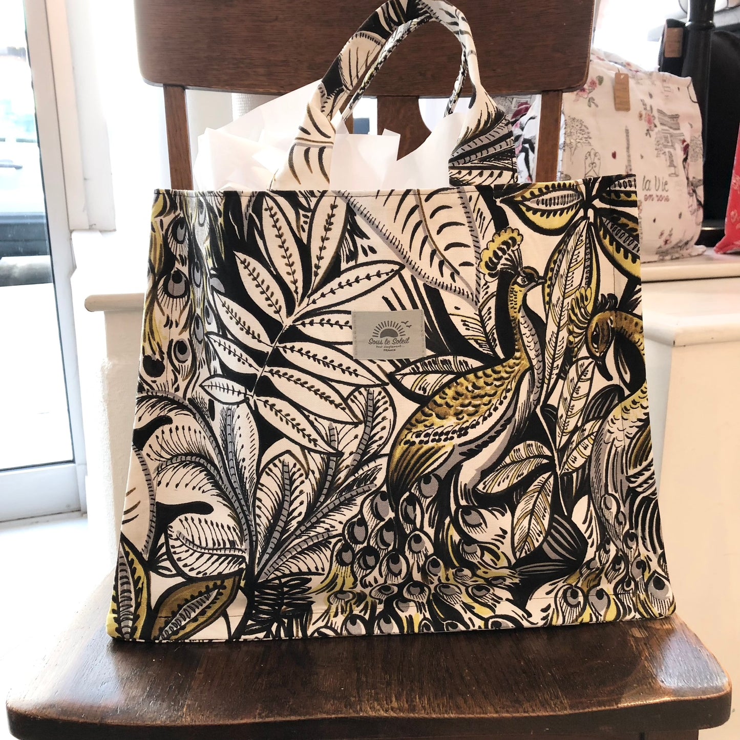 Cotton Canvas Tote - "Majesty"