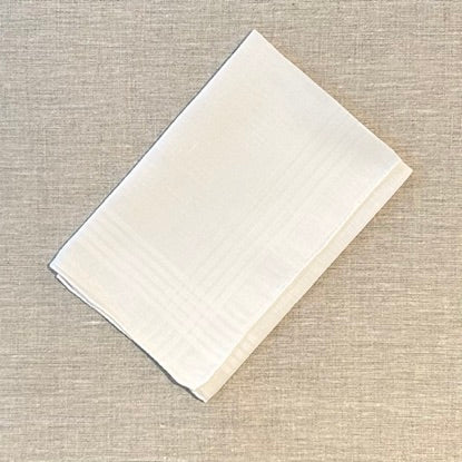 Handkerchief Men s White Linen Hand Rolled Hem