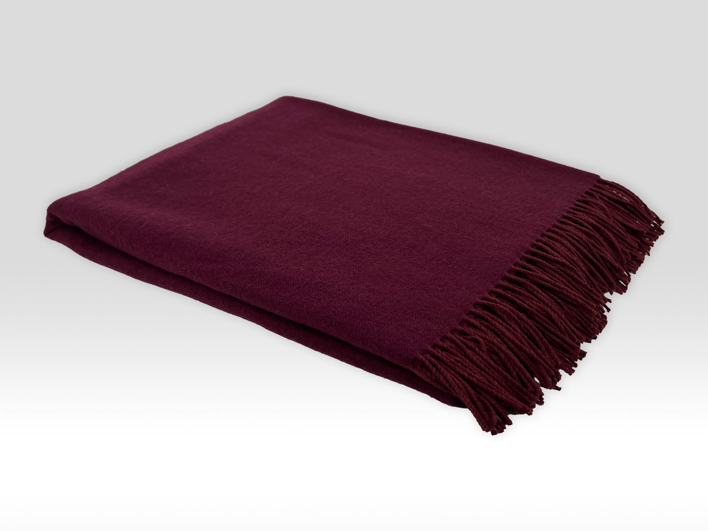 McNutt Supersoft Merino Lambswool Throw "Oxblood"