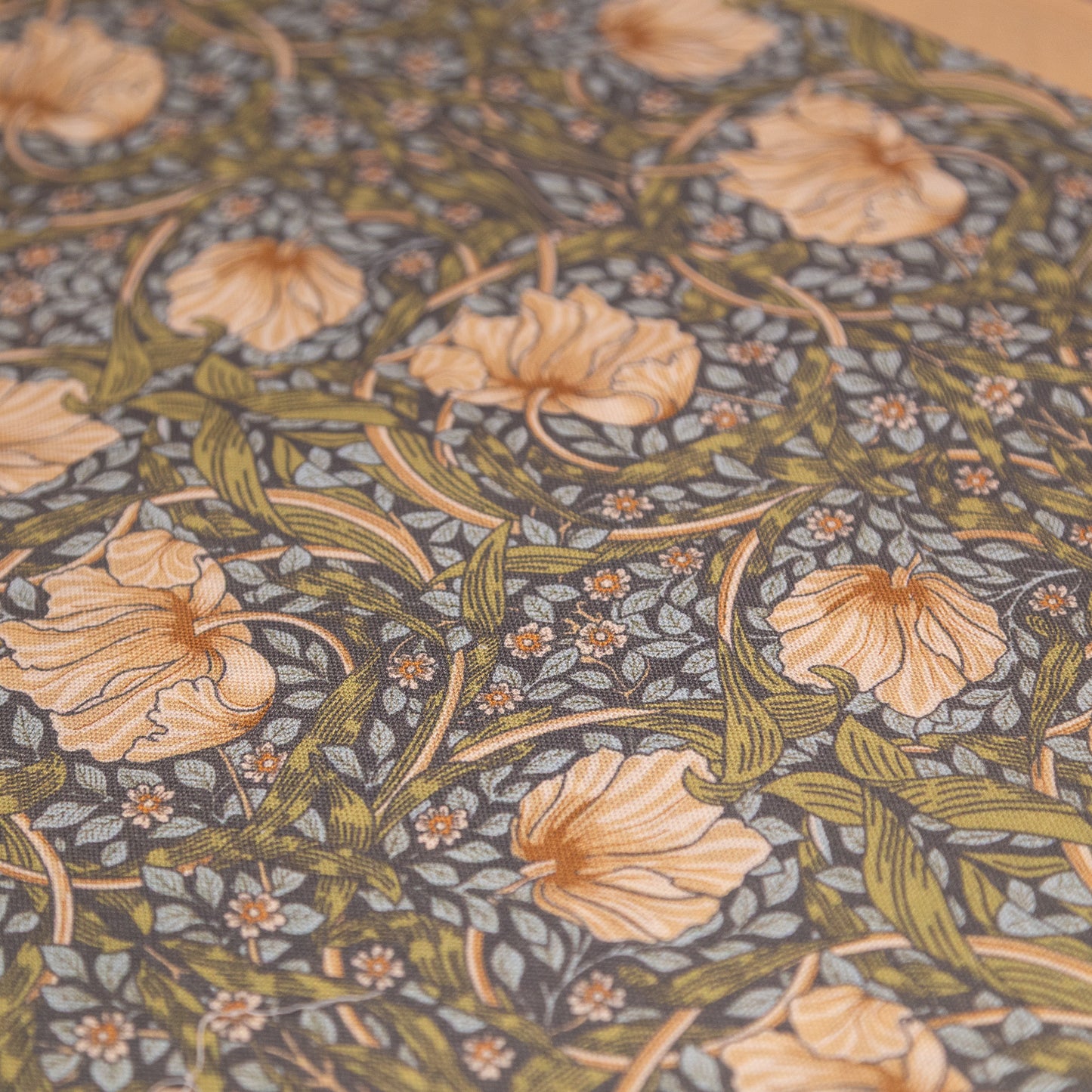 William Morris Tea Towel "Pimpernel" Charcoal