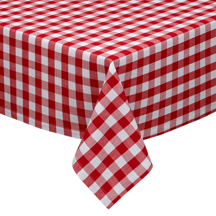 Cotton Tablecloth: "Tango Red Check"