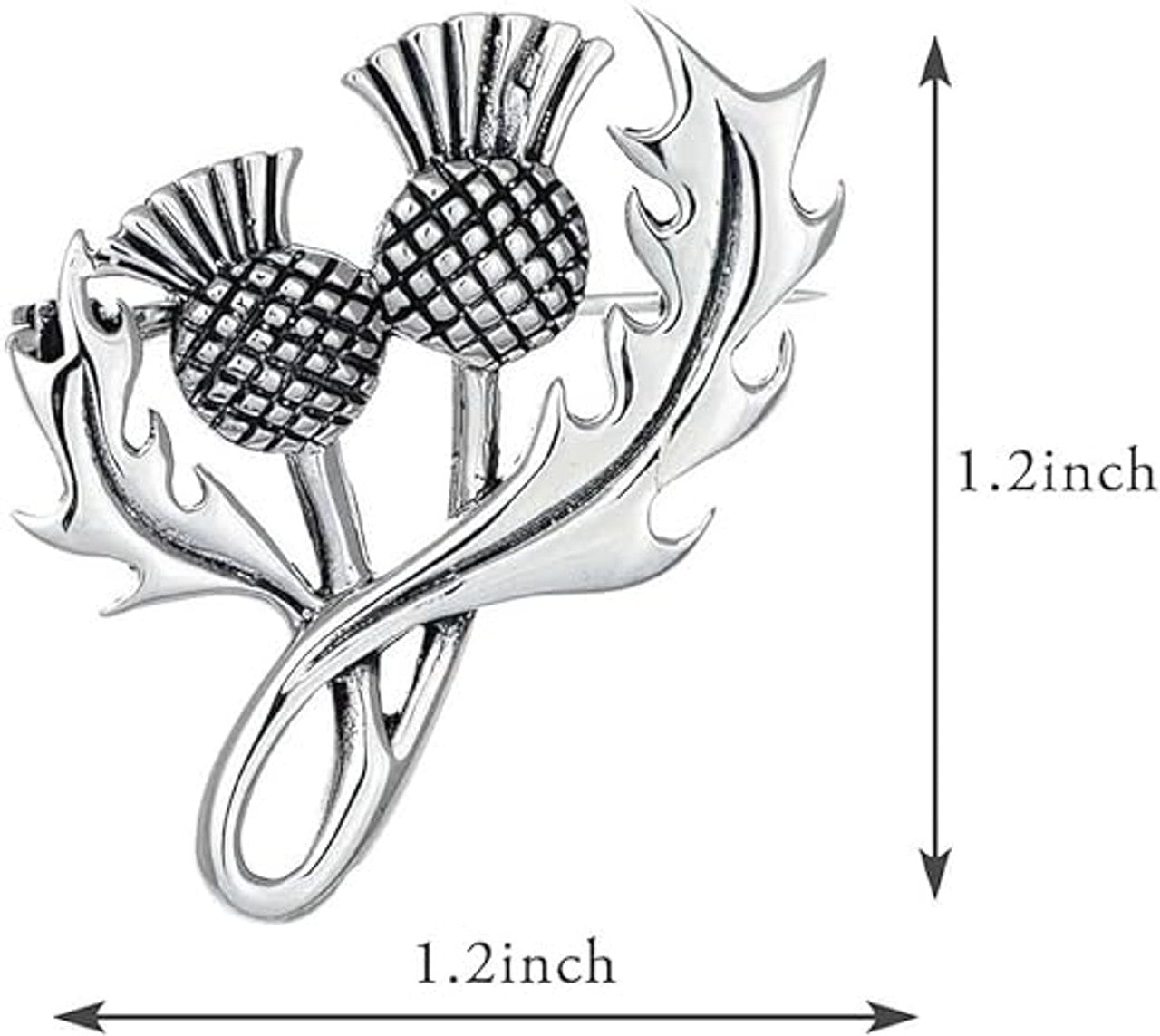 Sterling Silver Celtic Brooch: Thistle
