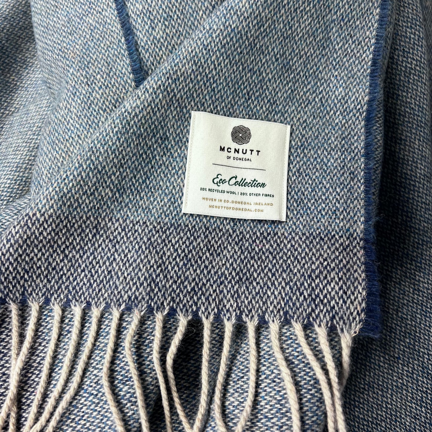 McNutt Eco Collection Wool Throw "Sea"