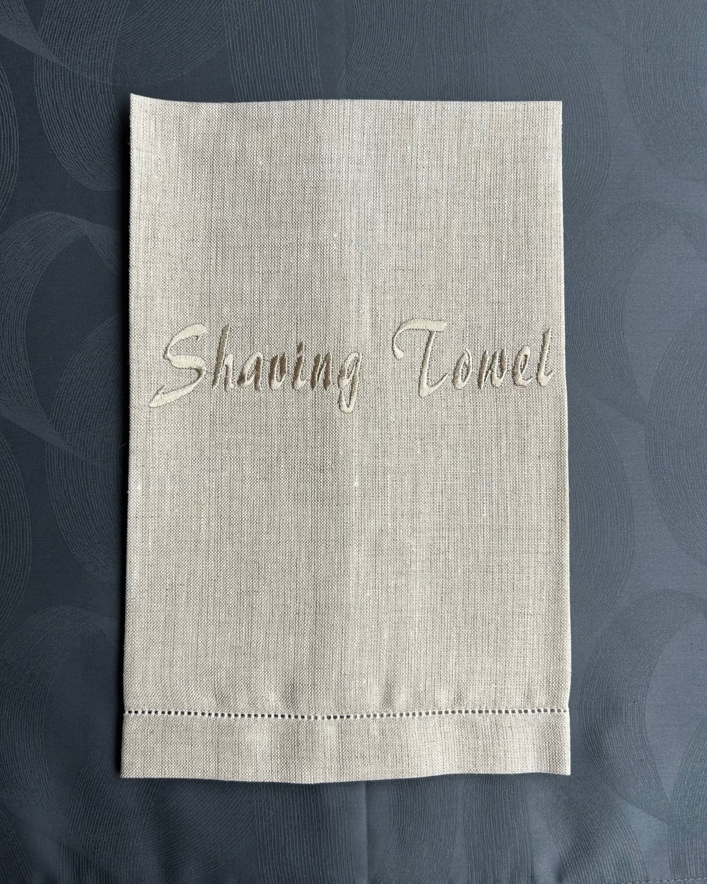 Linen Bath Towel: "Shaving Towel" Natural Huck