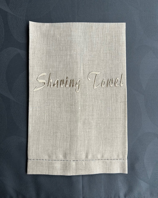 Linen Bath Towel: "Shaving Towel" Natural Huck