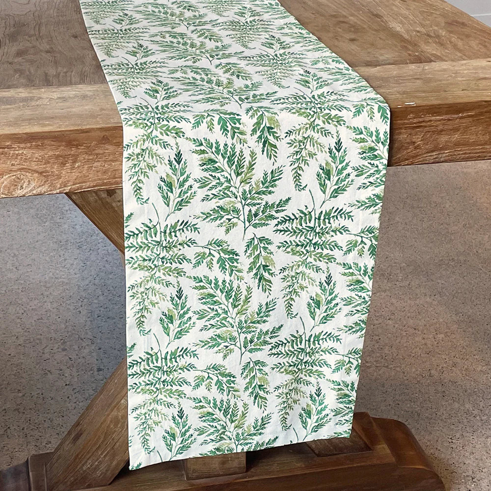 Cotton Runner - Silver Fern