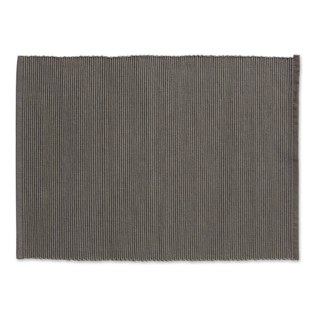 Cotton Ribbed Placemats - Slate Grey