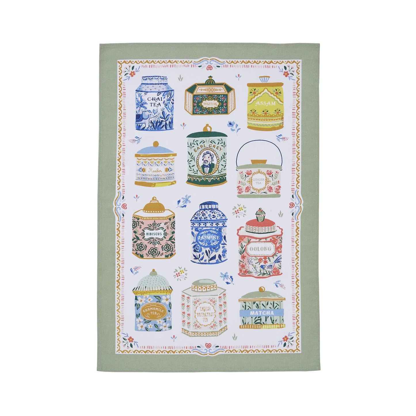 Tea Towel "Tea Tins"