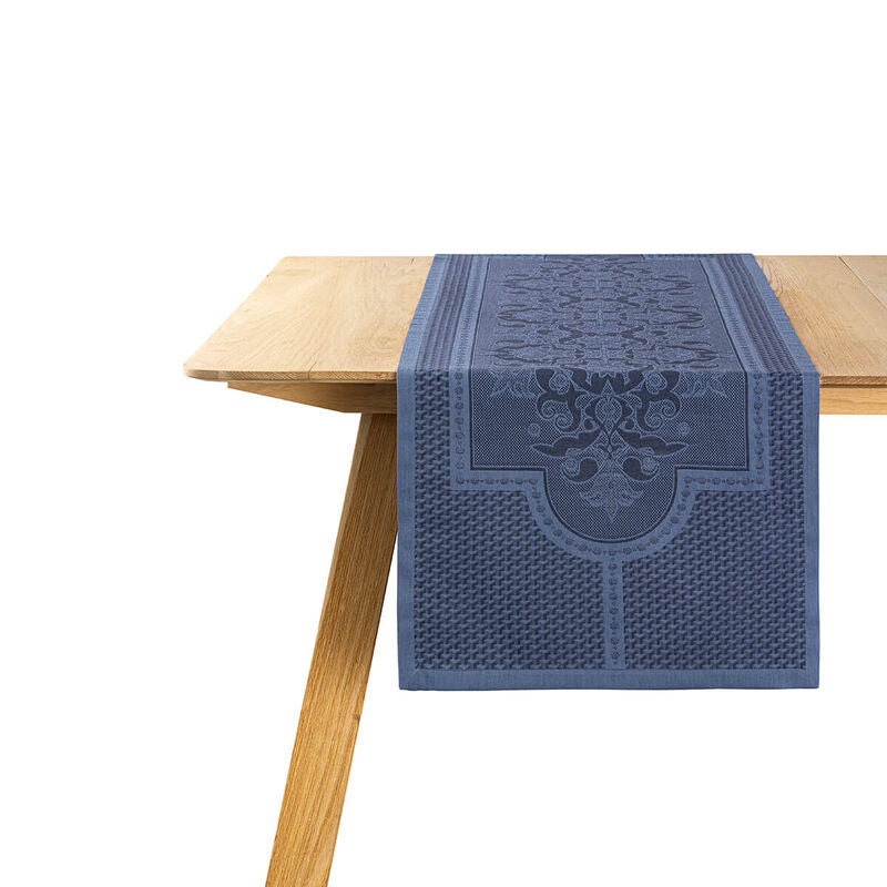 Le Jacquard Francais Table Runner "Palais Venetien" Blue