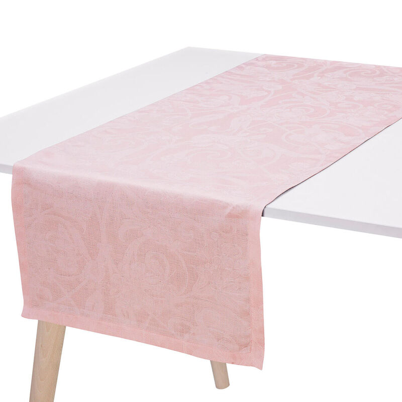 Le Jacquard Francais Table Runner "Tivoli" Powder Pink
