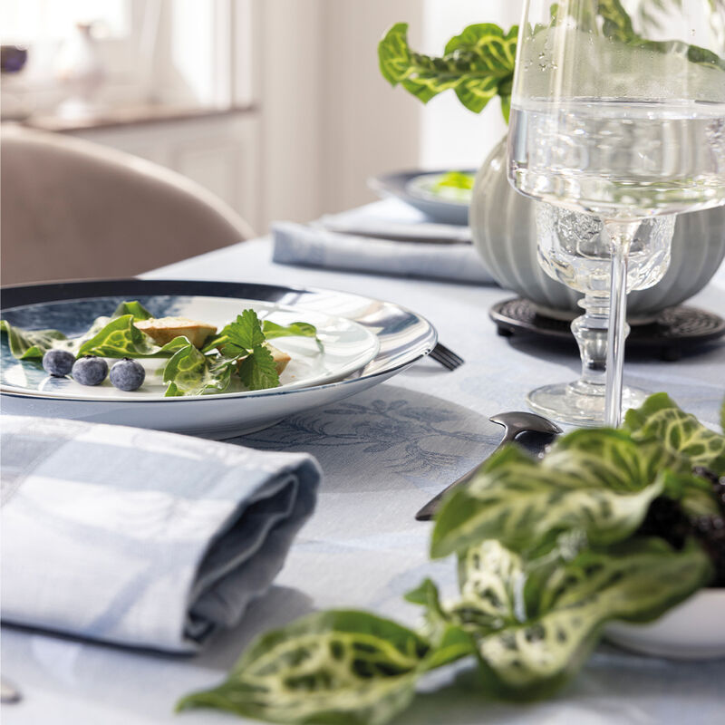 Le Jacquard Francais Tablecloth "L'Orangerie" Chardon Blue