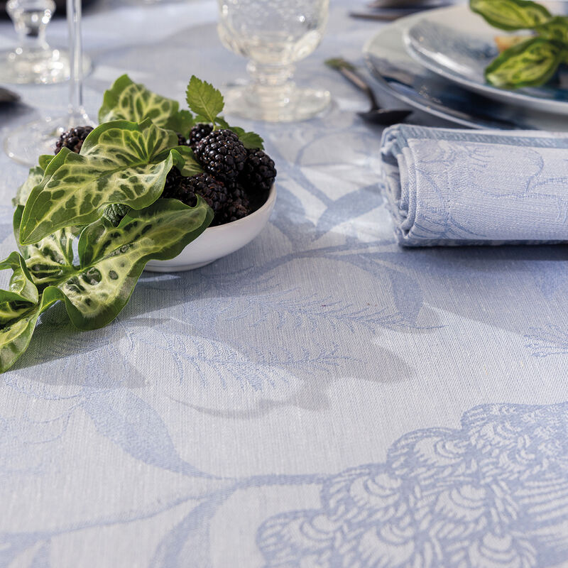 Le Jacquard Francais Tablecloth "L'Orangerie" Chardon Blue