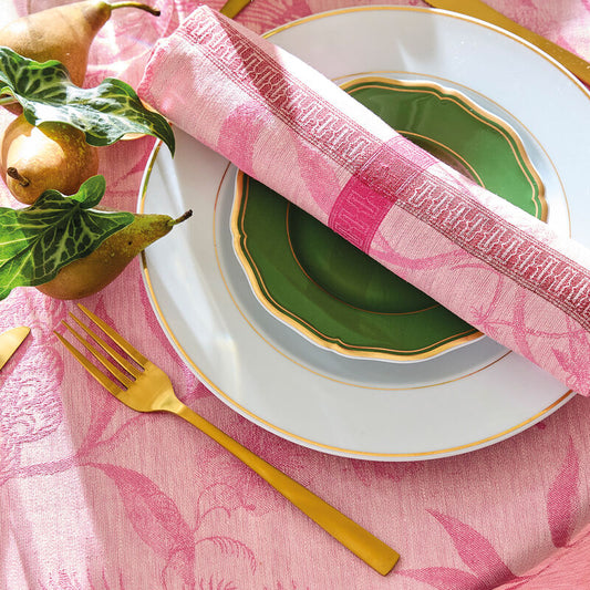 Le Jacquard Francais Napkin "L'Orangerie" Magnolia Pink
