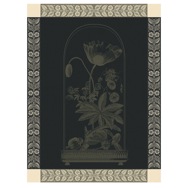 Le Jacquard Français Tea Towel "Curiosités - Florales" Green
