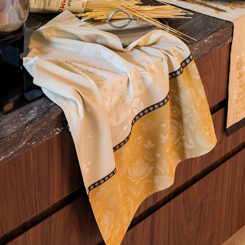Le Jacquard Français Tea Towel "Feérie" Yellow